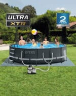 Pishine familjare rrethore Gri ULTRA XTR - 610cm x 122cm - Image 3